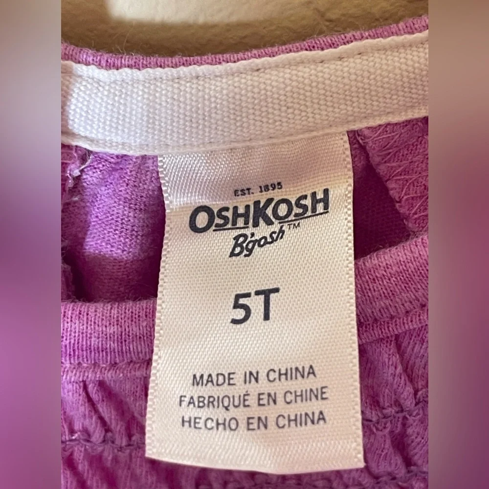 OSHKOSH B'GOSH: Purple Knit Long-Sleeve Top, Size 5T